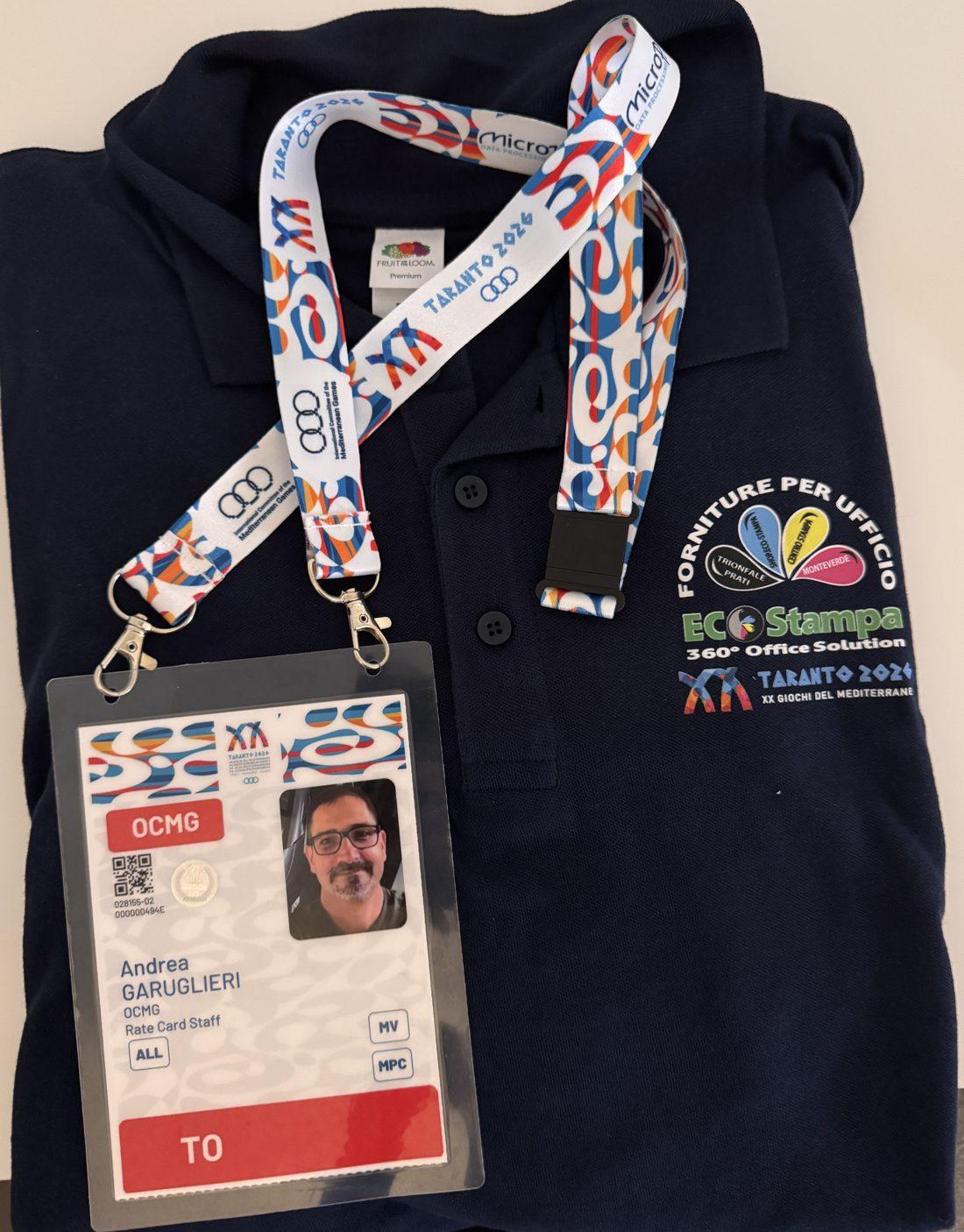 Accredito Rate Card Staff, lanyard e polo EcoStampa Taranto 2026